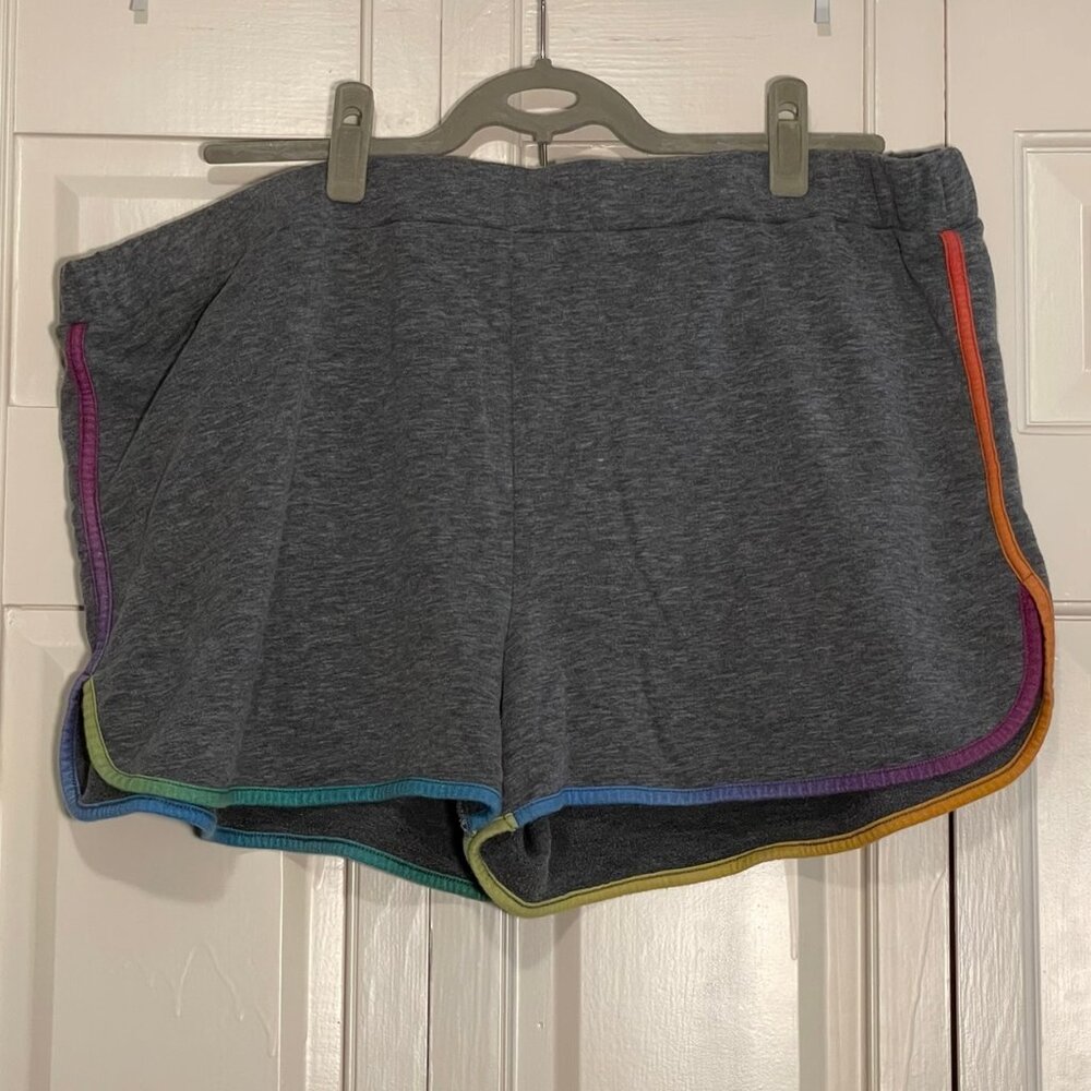 Target Pride 2019 LGTBQIA+ Women's French Terry Rainbow Dolphin Hem Shorts -VGUC